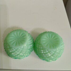 Jadeite salt cellar s set of 2